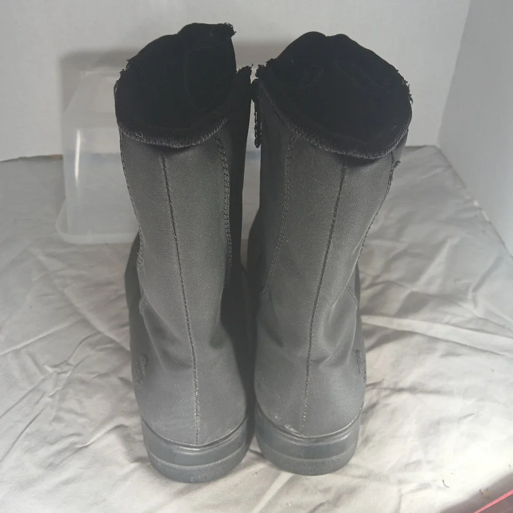 Totes Womens Black Mid Calf Winter Snow Boots Side Zip‎ 10W 609742-0020
